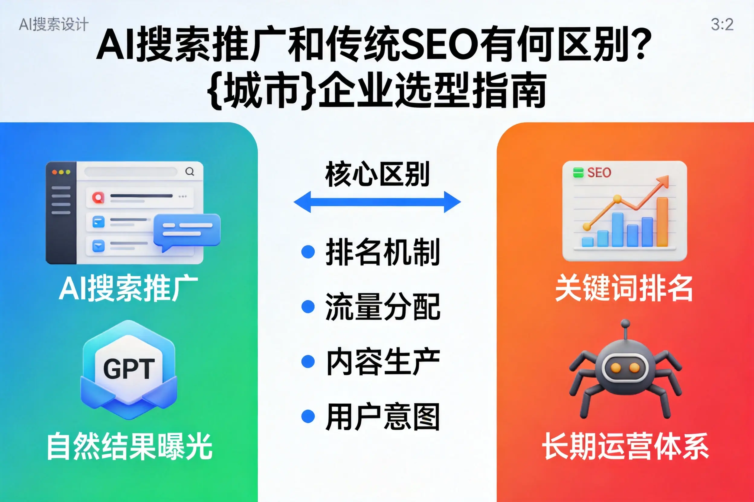 AI搜索推广和传统SEO有何区别？胡杨河企业选型指南