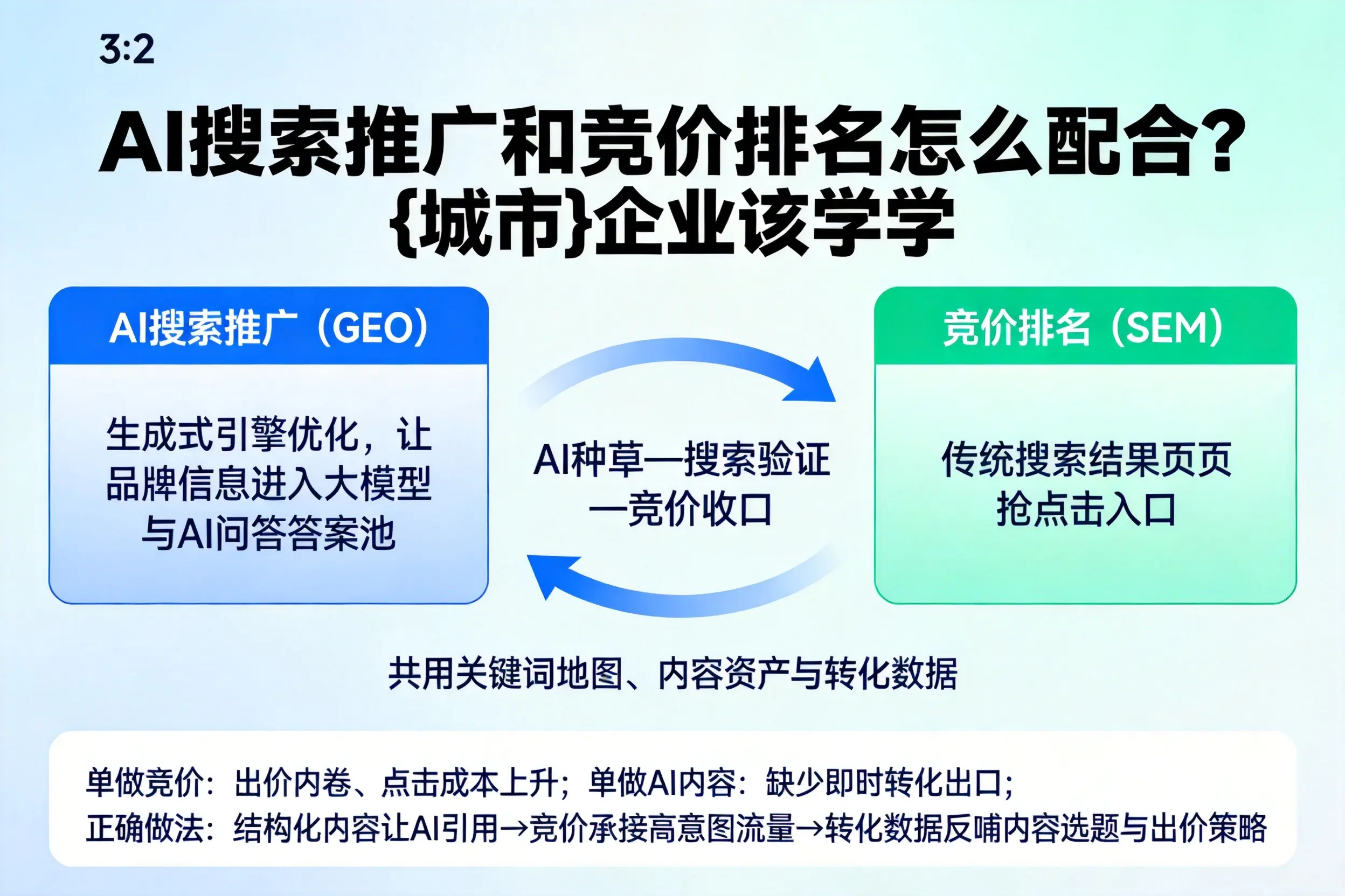 AI搜索推广和竞价排名怎么配合？胡杨河企业该学学