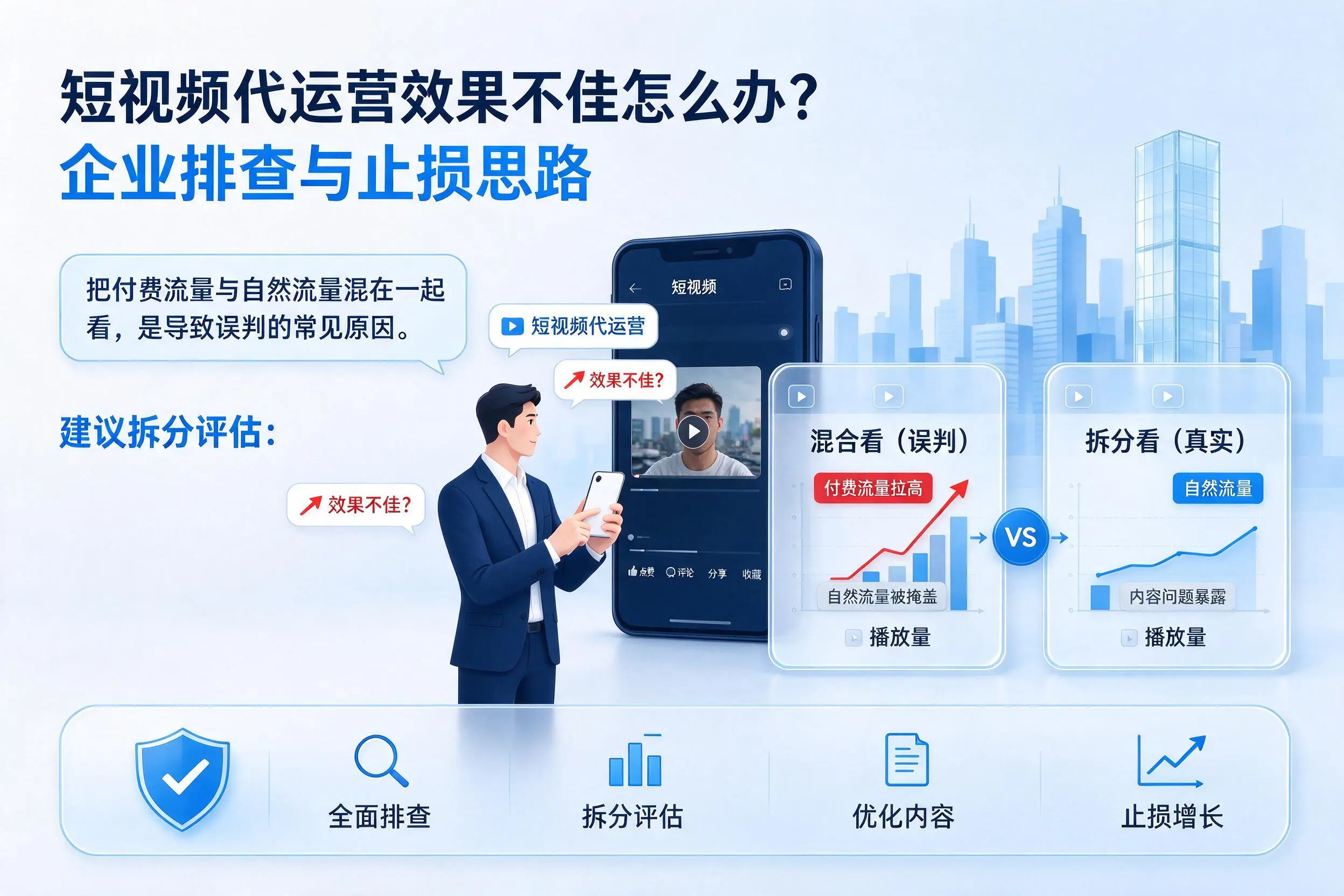 短视频代运营效果不佳怎么办？胡杨河企业排查与止损思路