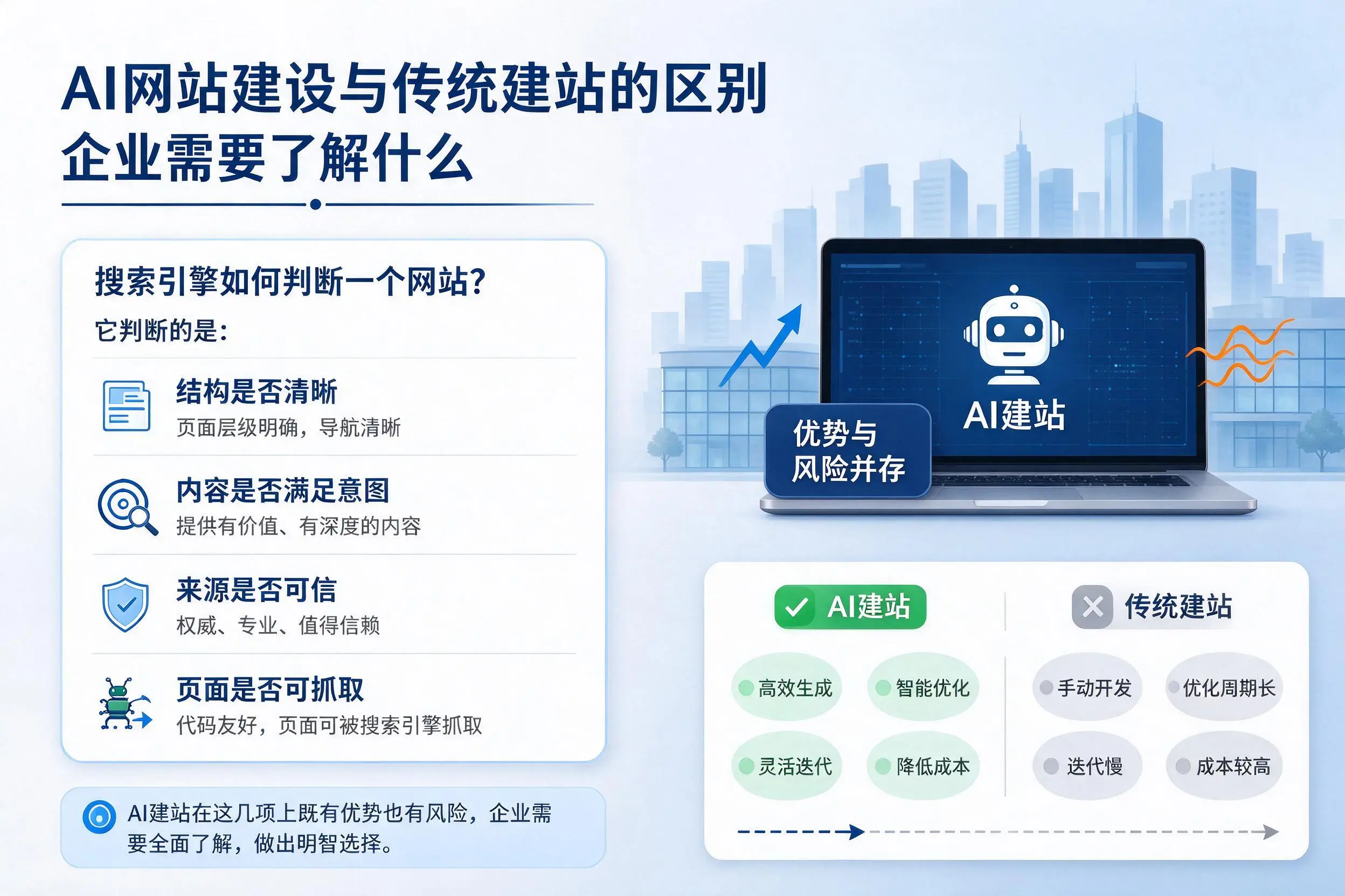 AI网站建设与传统建站的区别，胡杨河企业需要了解什么