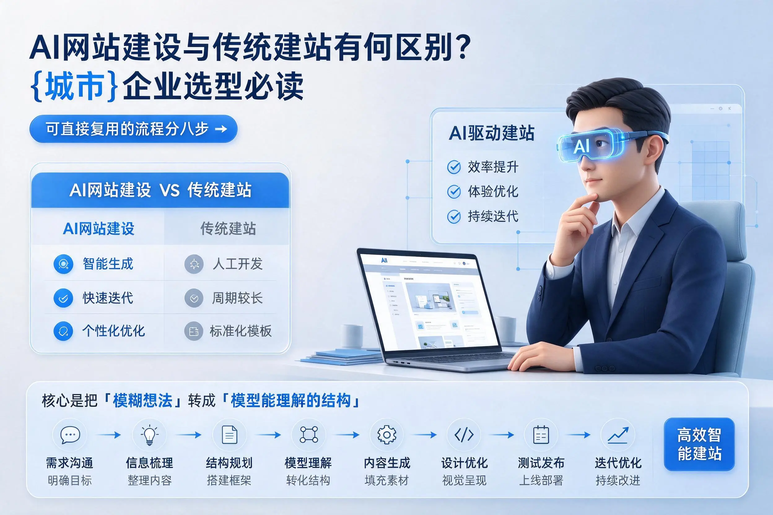 AI网站建设与传统建站有何区别？胡杨河企业选型必读