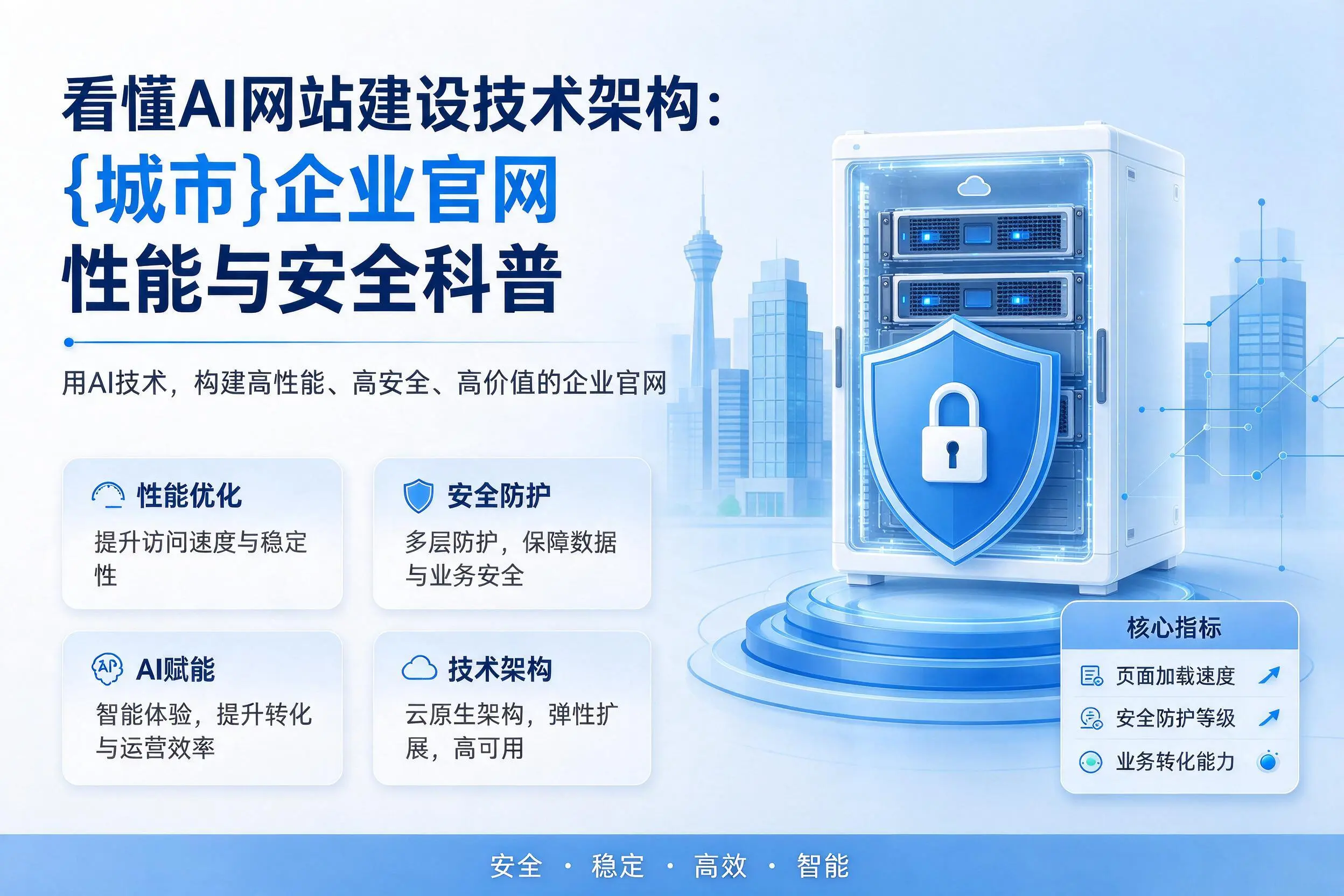 看懂AI网站建设技术架构：胡杨河企业官网性能与安全科普